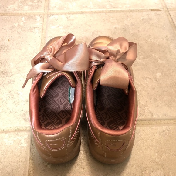 Puma Basket Heart Sneakers in Pink - Picture 3 of 4